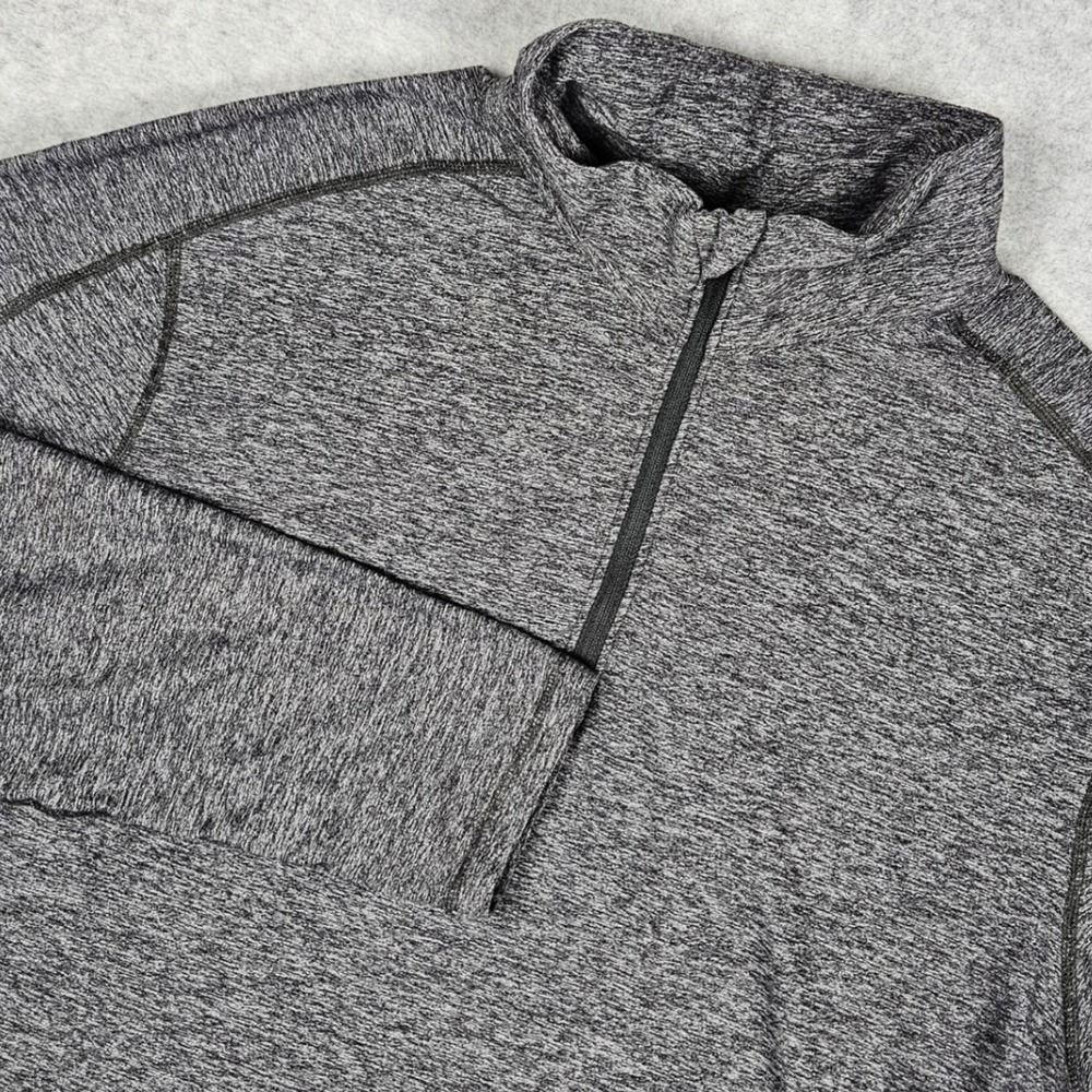 Lululemon Surge Warm Mens Large Gray Pullover 1/4 Zip Long Sleeve Activewear Top